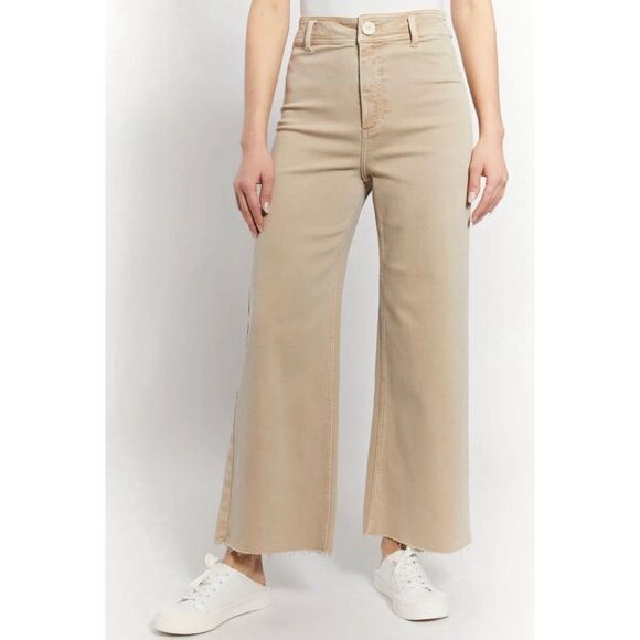 ✨Oat NY High Rise Wide Leg Raw Hem Sz 8/29 Jeans✨ - Picture 1 of 6